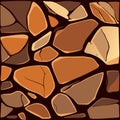 abstract background consisting of brown stones on a brown background, vector illustration Generative AI