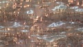 Abstract background in copper, brass and bronze color tone with white and brown stains