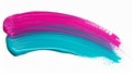 Turquoise and pink paint forming an abstract background with copy space