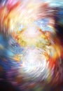 Abstract background with cosmic energy swirling effect, colorful dynamic movement.