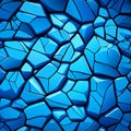 Abstract background of cracked blue glass.