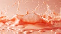 Abstract background of creamy peach-colored cosmetic foundation with smooth texture and subtle variations in 13-1023 Peach Fuzz