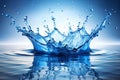 The abstract Blue water splash background Royalty Free Stock Photo