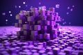 Abstract background with cubes. Different size cubes connecting. Royalty Free Stock Photo