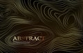 Abstract background with curled linear golden pattern.