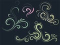 Abstract background with curls. Card. Royalty Free Stock Photo