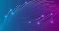 Abstract background with curved glowing lines and smooth gradient. Dynamic digital design with motion effect, data flows and