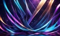 Abstract background with curved lines and glowing lights. 3d illustration Royalty Free Stock Photo