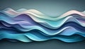 Abstract Background, Curving Shapes in Cyan and Dark Purple, Smooth Gradient, Vector Illustration.