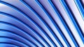 Abstract background, 3d blue metal wavy stripes pattern, interesting striped 3D wallpaper Royalty Free Stock Photo