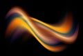 Abstract background 3D, blurry wave orange and blue Royalty Free Stock Photo