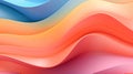 Abstract background of 3d curved lines in orange, pink and blue colors Royalty Free Stock Photo