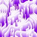 Abstract background with 3d elements. urple and white wallpaper with perspective labyrinth. Technical style with wave