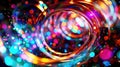 Abstract background 3d multicolored geometric shapes, saturated colors, modern abstract art
