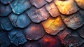 Abstract background 3d multicolored geometric shapes, saturated colors, modern abstract art