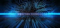 Abstract background, 3D rendering Digital Data Connection concept, Generation AI illustrations. Royalty Free Stock Photo