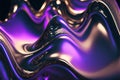 Abstract background 3D, shiny plastic waves with purple blue textures and lights interesting lustrous liquid wavy texture Royalty Free Stock Photo