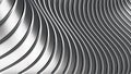 Abstract background, 3d silver wavy stripes pattern, interesting striped metallic chrome wallpaper