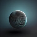 Abstract background with 3d spheres cluster. Blue and grey color. Banner or poster design. Generative AI