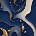 Abstract background with 3D wavy pattern Royalty Free Stock Photo