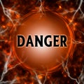 Abstract Background With DANGER Concept. Thinking, Success And Creativity. 3d Illustration