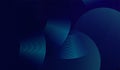 Abstract background with Dark blue background with visually dynamic tech-themed backdrop with smooth gradient curves and Royalty Free Stock Photo