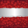 Abstract background. Decorated with red hearts Royalty Free Stock Photo