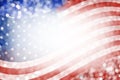 Abstract background design of american flag and bokeh for 4 july