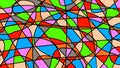 Abstract background design with colorful random motifs
