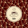 Abstract background with design element - cup of coffee. Royalty Free Stock Photo