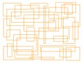 Abstract background design geometric rectangle orange chaos figure many basis