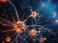 Abstract background of microscopic neural network of brain cells