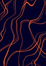 abstract background for design orange curved lines on a dark blue background Royalty Free Stock Photo