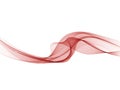 Abstract background design. Red transparent horizontal wave.