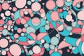 abstract background with different circles. 3 d renderingabstract background with different Royalty Free Stock Photo