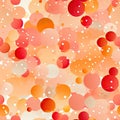 Abstract background with different circles in orange and red (tiled) Royalty Free Stock Photo