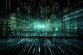 Abstract digital binary code data on computer screen background for technology concept Royalty Free Stock Photo