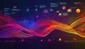 Abstract background of digital code flow, neural networks, artificial intelligence, Royalty Free Stock Photo