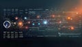 Abstract background of digital code flow, neural networks, artificial intelligence, Royalty Free Stock Photo