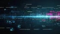 Abstract background of digital code flow, neural networks, artificial intelligence, Royalty Free Stock Photo