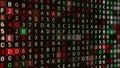 Abstract background with digital numbers and letters randomly blinking. Animation. Concept of automatically coding Royalty Free Stock Photo