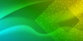 Abstract Green and Yellow Gradient Background Banner with Concentric Squares and Shining Sparkles Texture Royalty Free Stock Photo