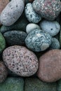 Abstract background with dry round granite stones Royalty Free Stock Photo