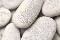 abstract background with dry round gray reeble stones gray close-up pebbles background spa relaxation concept Royalty Free Stock Photo