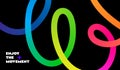 Abstract Background with Dynamic Colorful Swirl Line Shapes. Vector Geometric Pattern with Squiggle Gradient Elements
