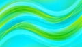 Dynamic abstract background with flowing waves of vibrant green and bright cyan blue, smooth curves Royalty Free Stock Photo
