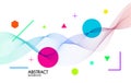 Abstract background with dynamic linear waves.For space text colorful Vector illustration Royalty Free Stock Photo