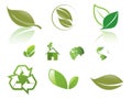 Eco icon set vector