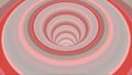 Abstract background with endless spinning funnel, seamless loop. Animation. Abstract helix with stripes of blinking red