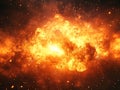 Abstract background of exploding flames. bright explosion flash on space backgrounds. AI Generated Royalty Free Stock Photo